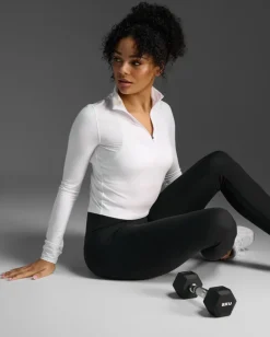 Flex Crop 1/2 Zip Long Sleeve