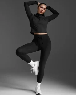 Flex Crop 1/2 Zip Long Sleeve